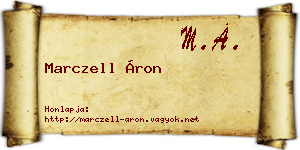 Marczell Áron névjegykártya